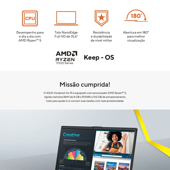 Notebook Asus Vivobook Go E1504FA-NJ732