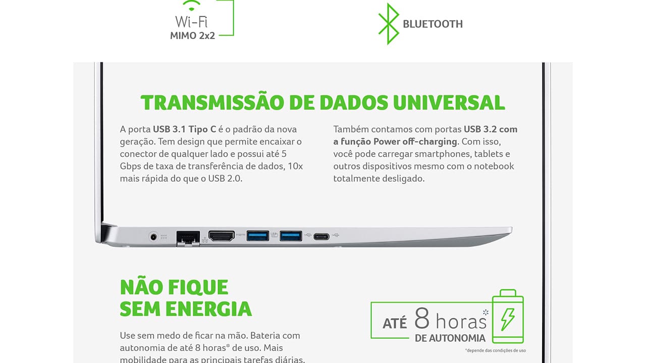 NOT ACER A515-54G-55HW CI5/8GB/256SSD/15.6/W11 - 55048486