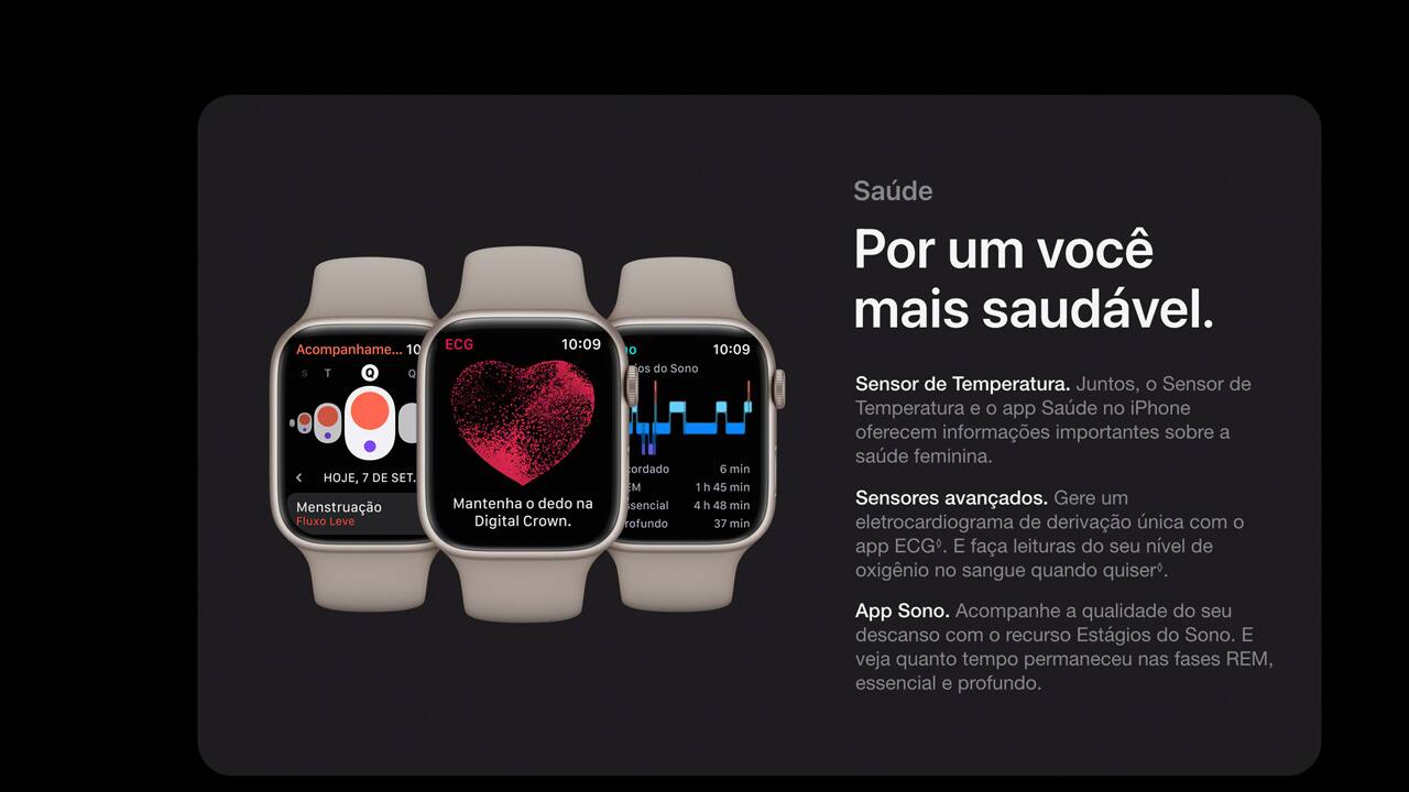 Apple Watch Series 8 (GPS), Smartwatch com caixa (PRODUCT) RED de alumínio  – 41 mm • Pulseira esportiva (PRODUCT) RED – Padrão