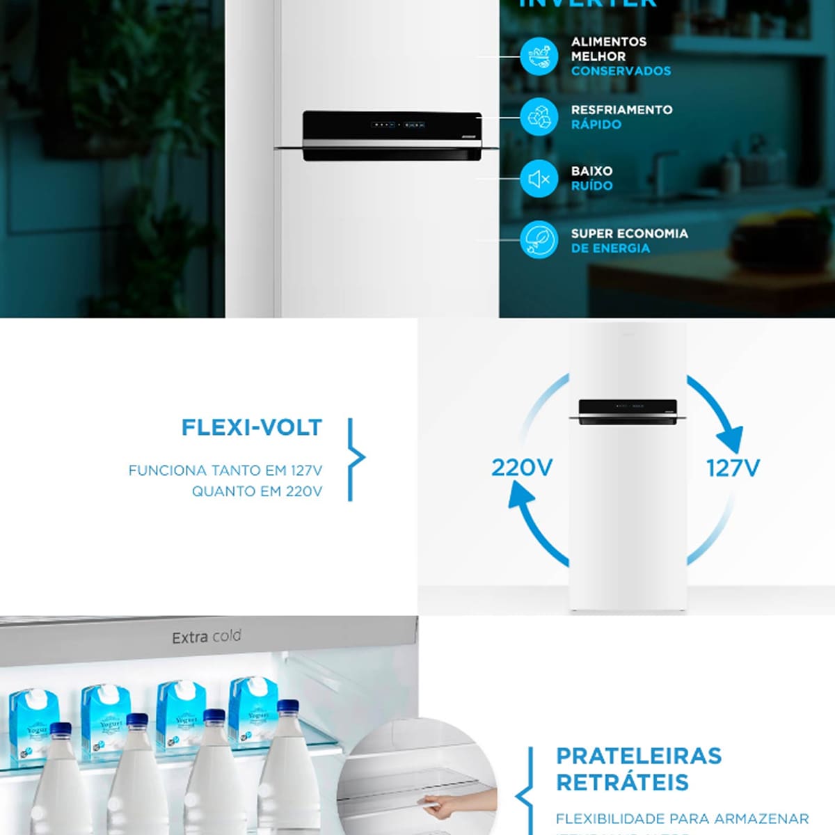 Geladeira Midea Frost Free Duplex MD-RT611EVK013