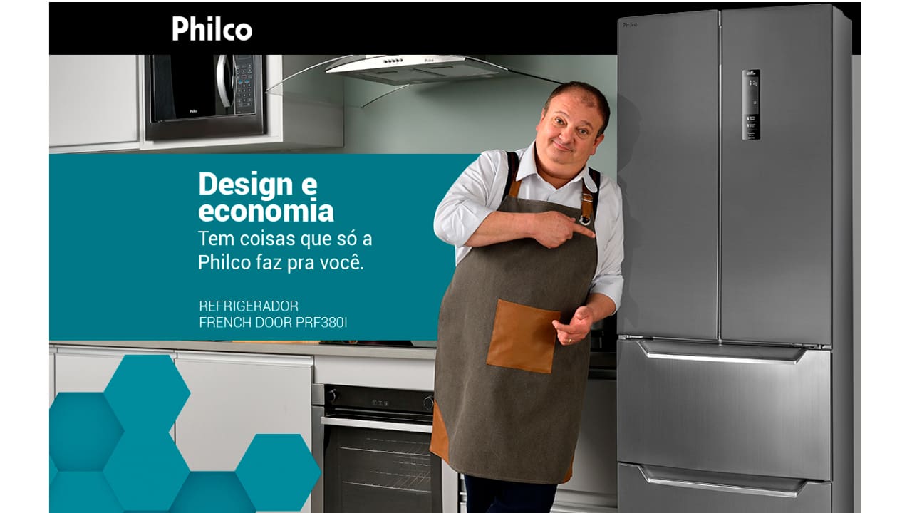 Geladeira Philco French Door Eco Inverter PRF380I Inox 299L