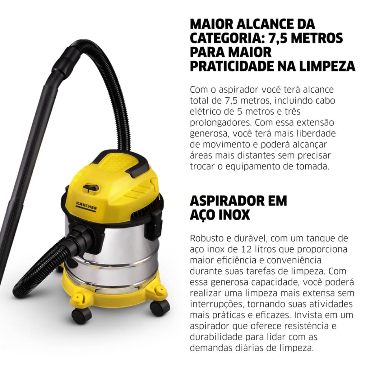 Aspirador de Pó e Líquido Karcher WDL 1s
