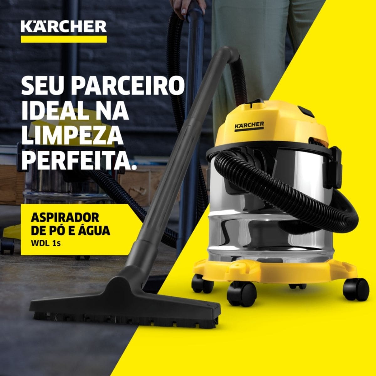 Aspirador de Pó e Líquido Karcher WDL 1s