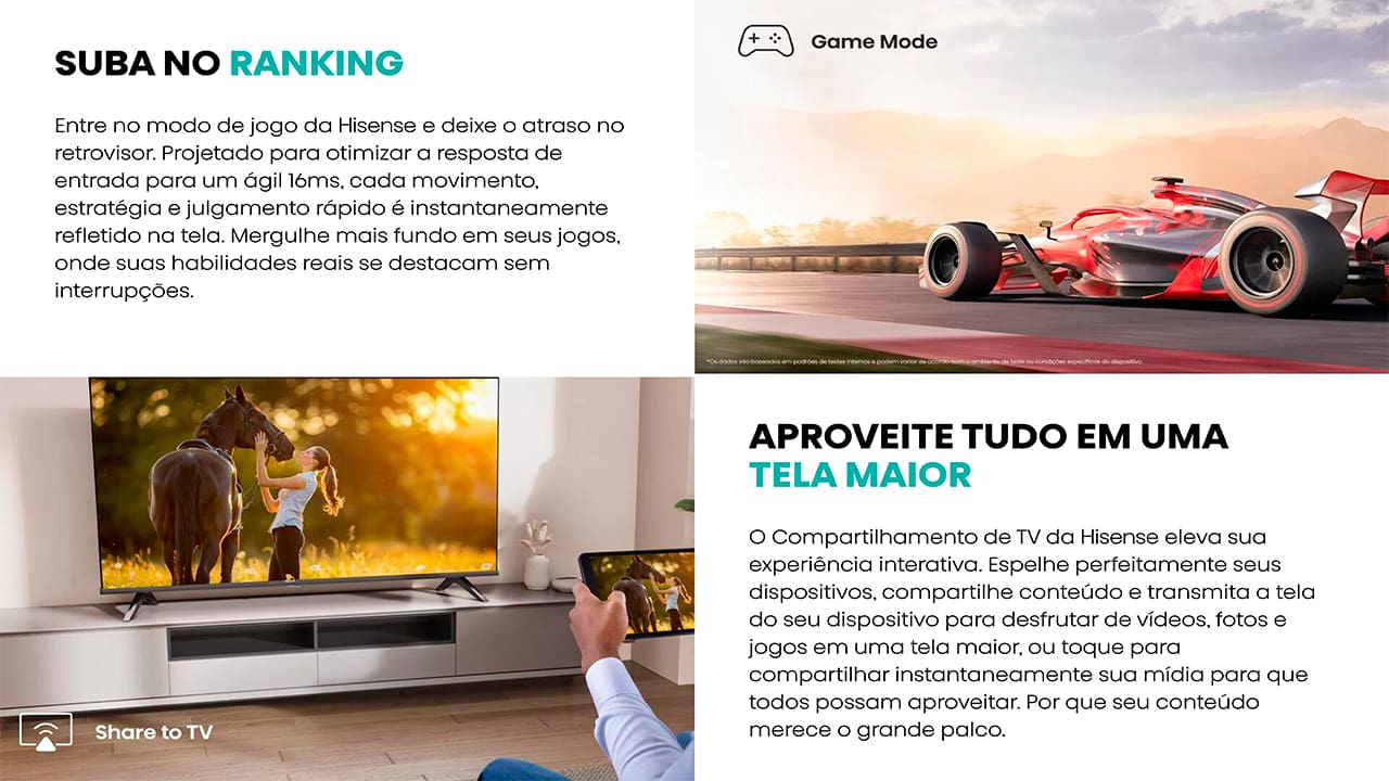 Smart TV 43” polegadas com excelente qualidade de imagem