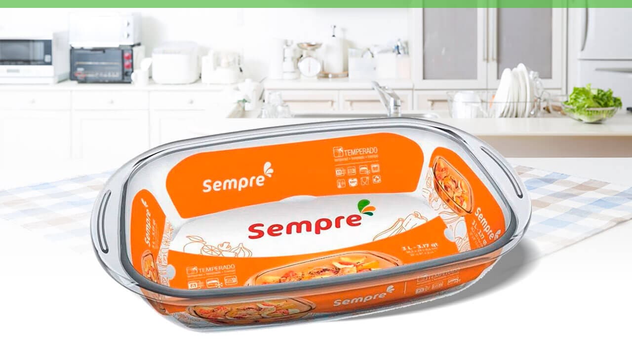 Assadeira Refratária Sempre Vidro