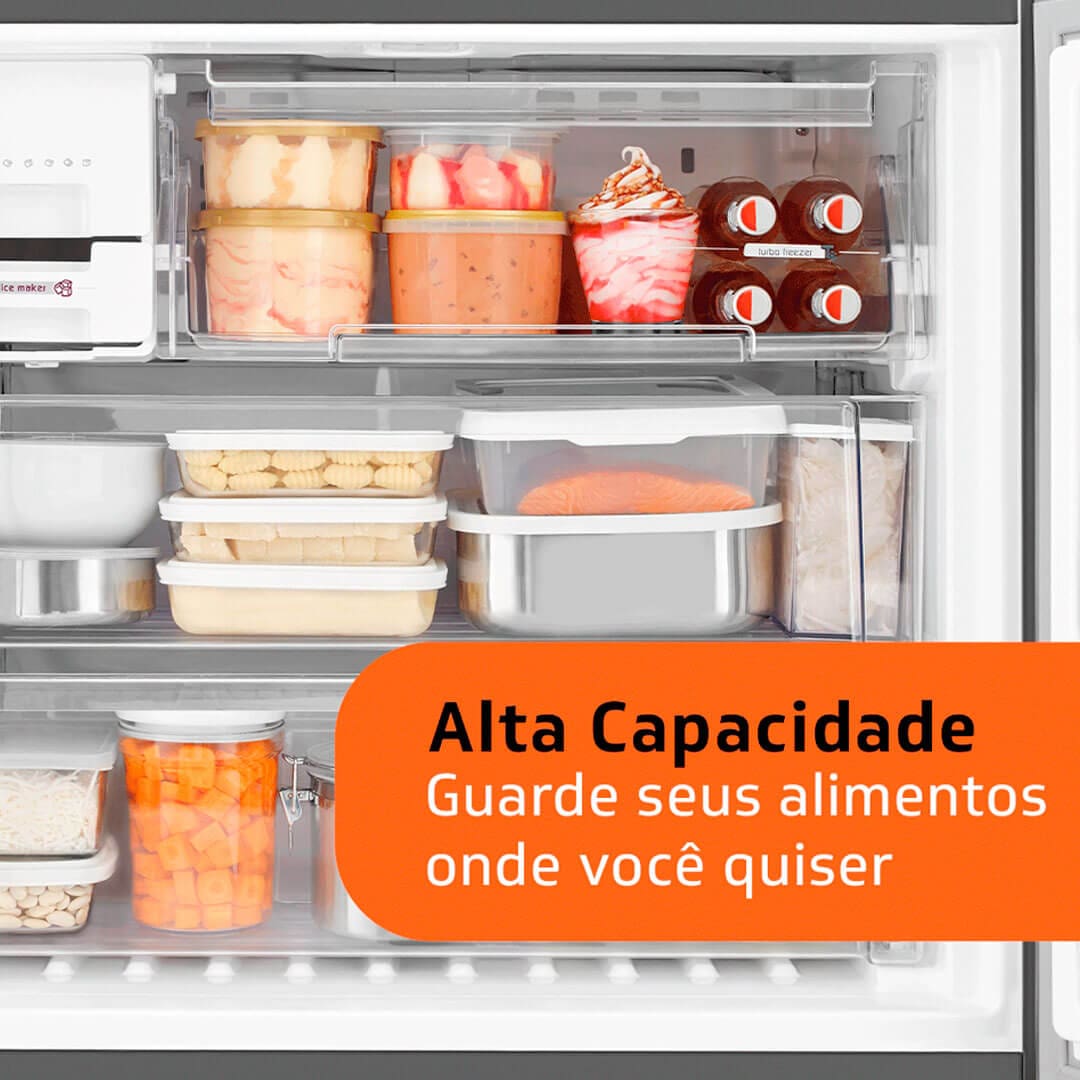 Refrigerador Brastemp Side Inverse BRO80AK interior