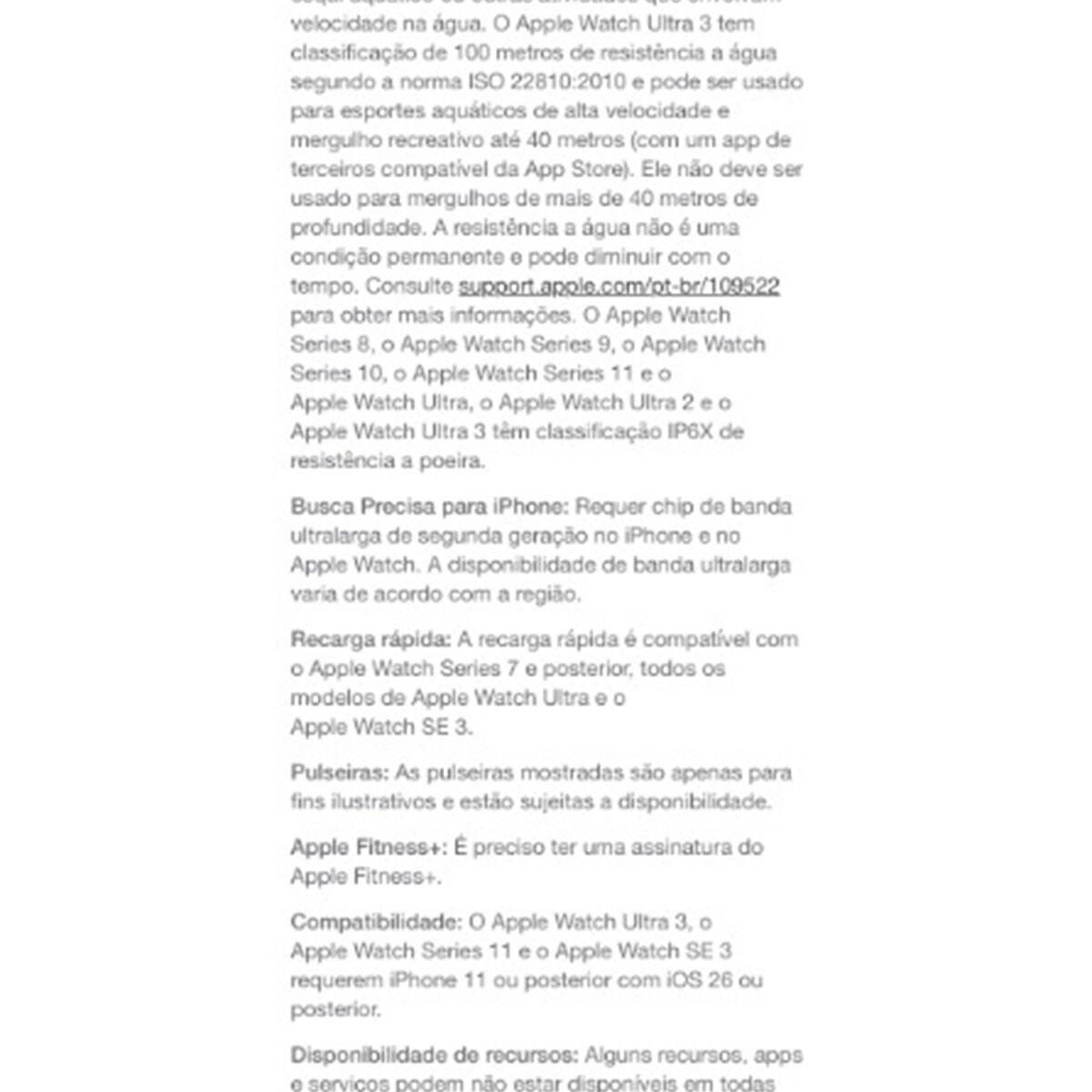 Apple Watch Ultra 3 GPS+ Cellular 49mm Pulseira