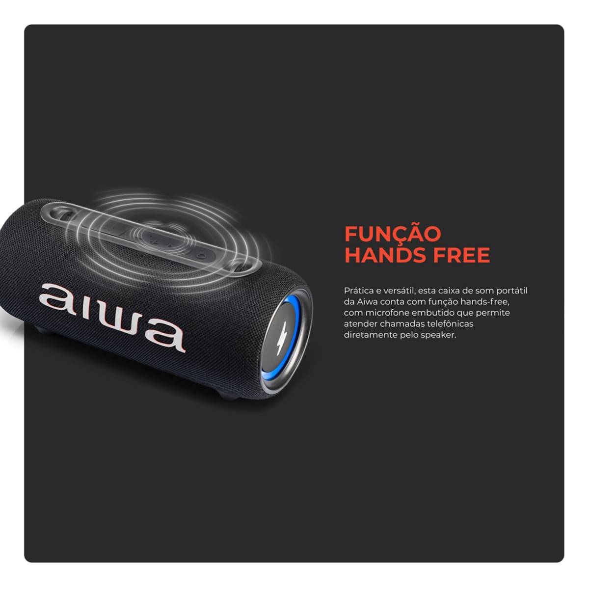  Caixa de Som Portátil Aiwa Speaker AWS-SP-04-LB 40...