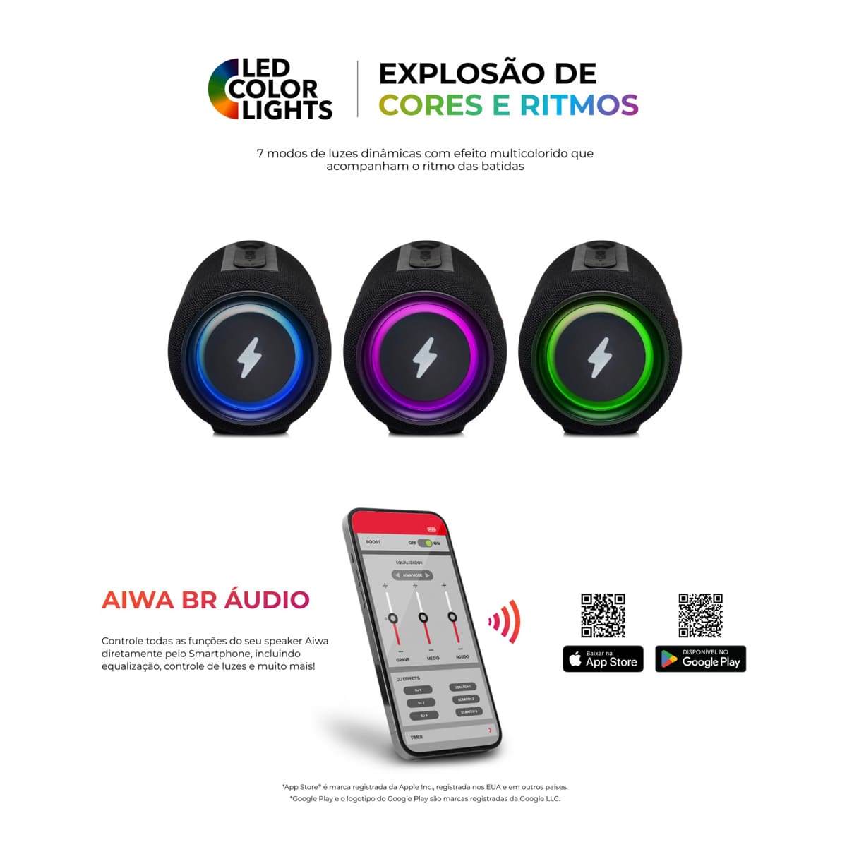  Caixa de Som Portátil Aiwa Speaker AWS-SP-04-LB 40...