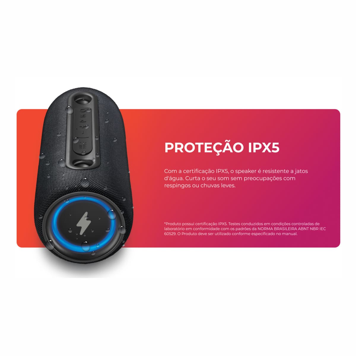  Caixa de Som Portátil Aiwa Speaker AWS-SP-04-LB 40...