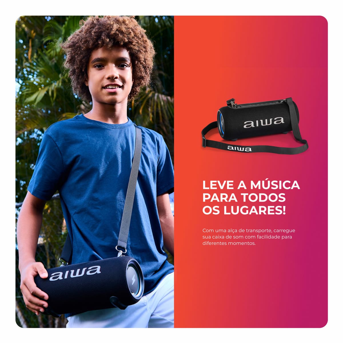  Caixa de Som Portátil Aiwa Speaker AWS-SP-04-LB 40...