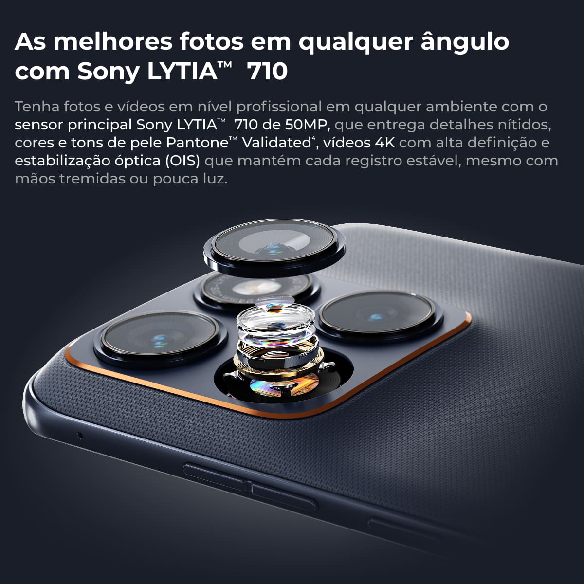 Smartphone Motorola Edge 70 Fusion 6.8” 256GB 5G 144Hz Câmera Dupla 50MP