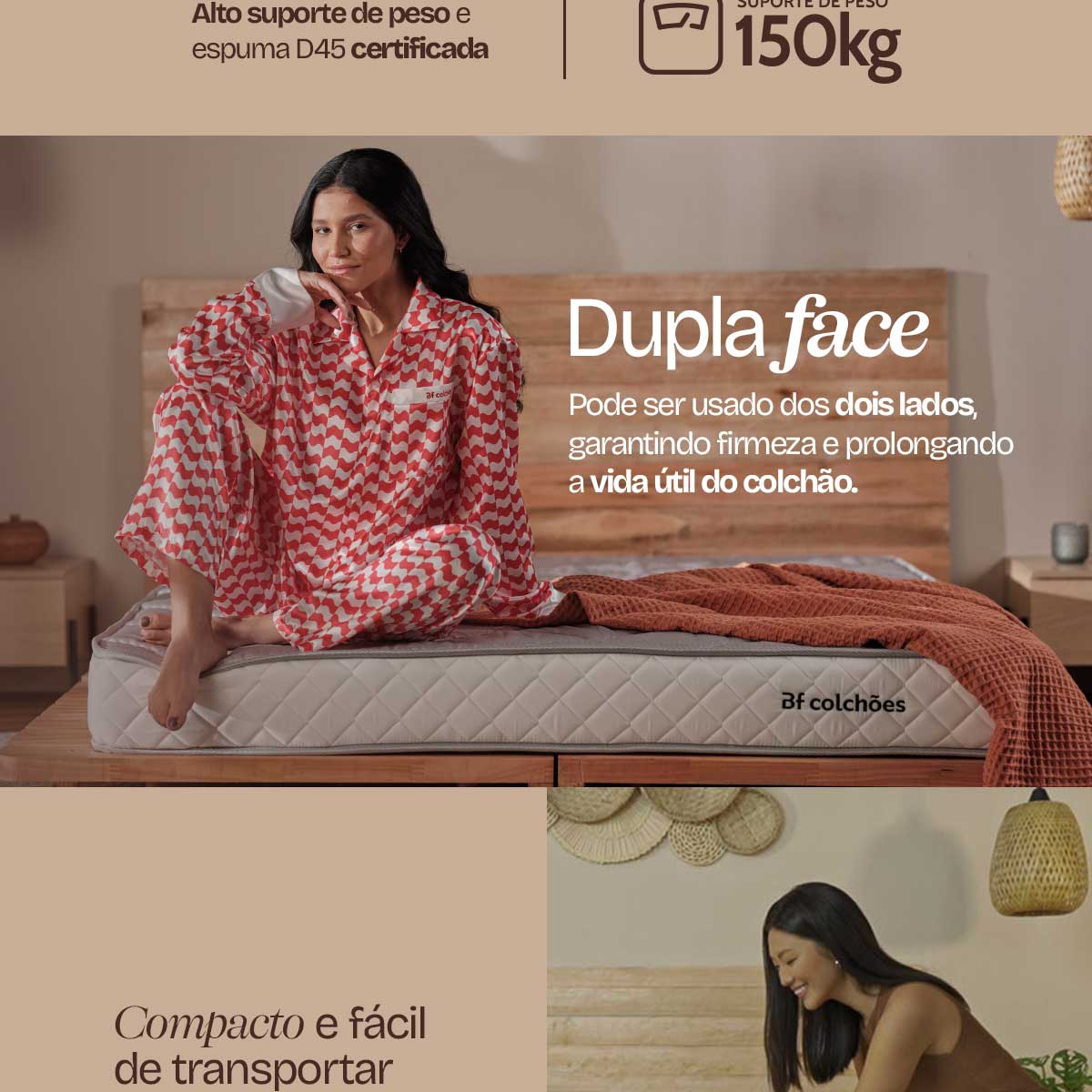 Colchão Solteirão A Vácuo Ortopédica bf Colchões