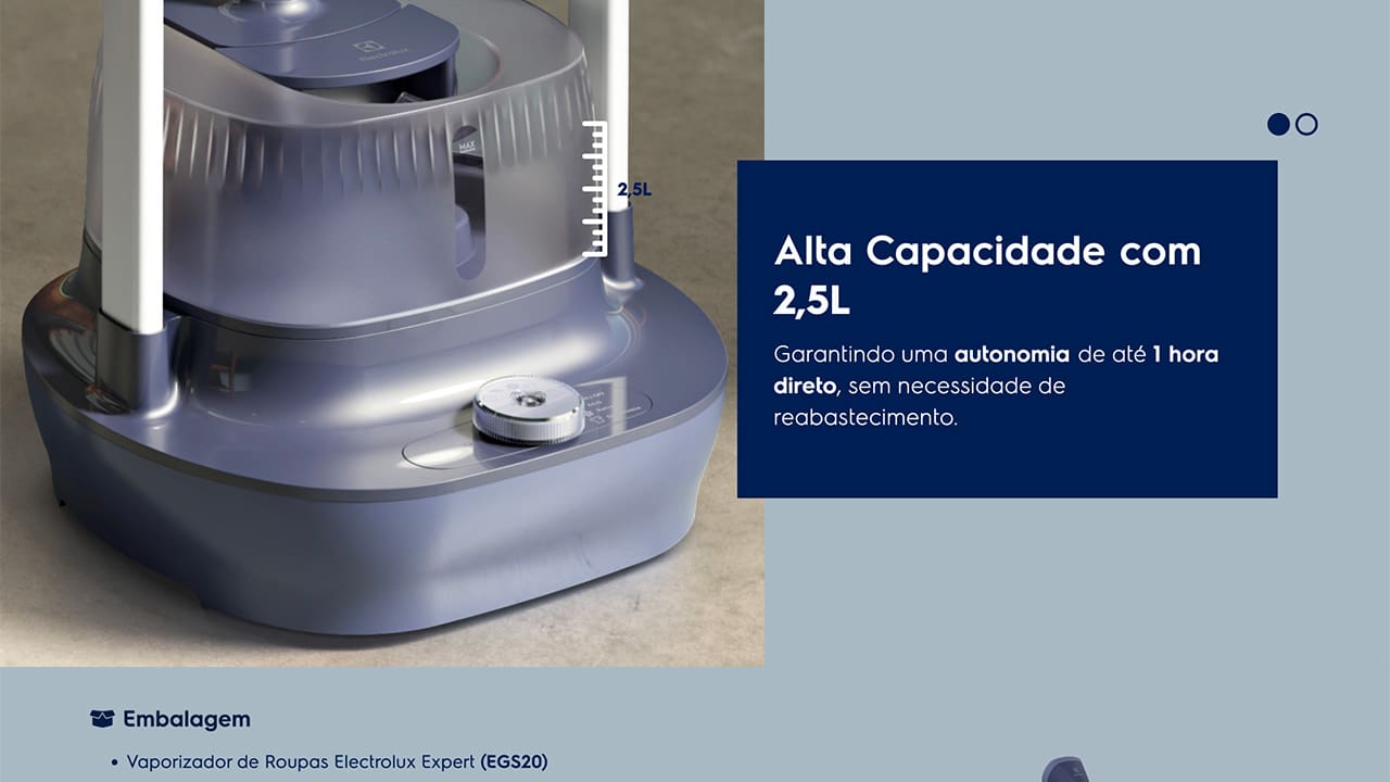 Vaporizador de Roupas Electrolux Expert EGS20 Azul