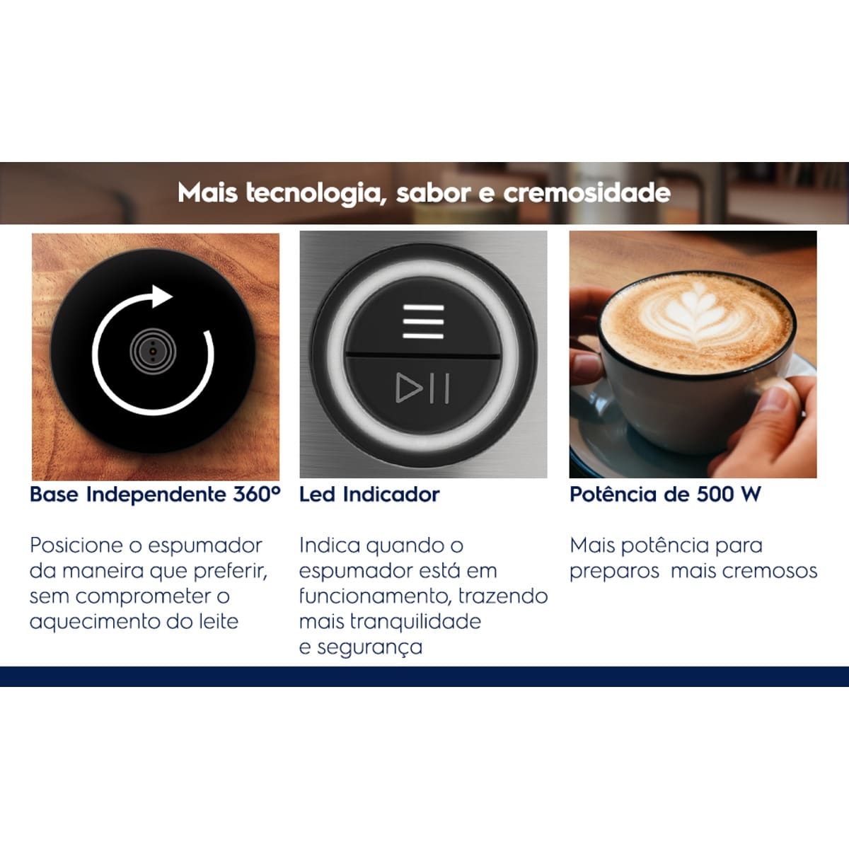 Vaporizador de Leite Electrolux EMF10 600?ml em Aç...