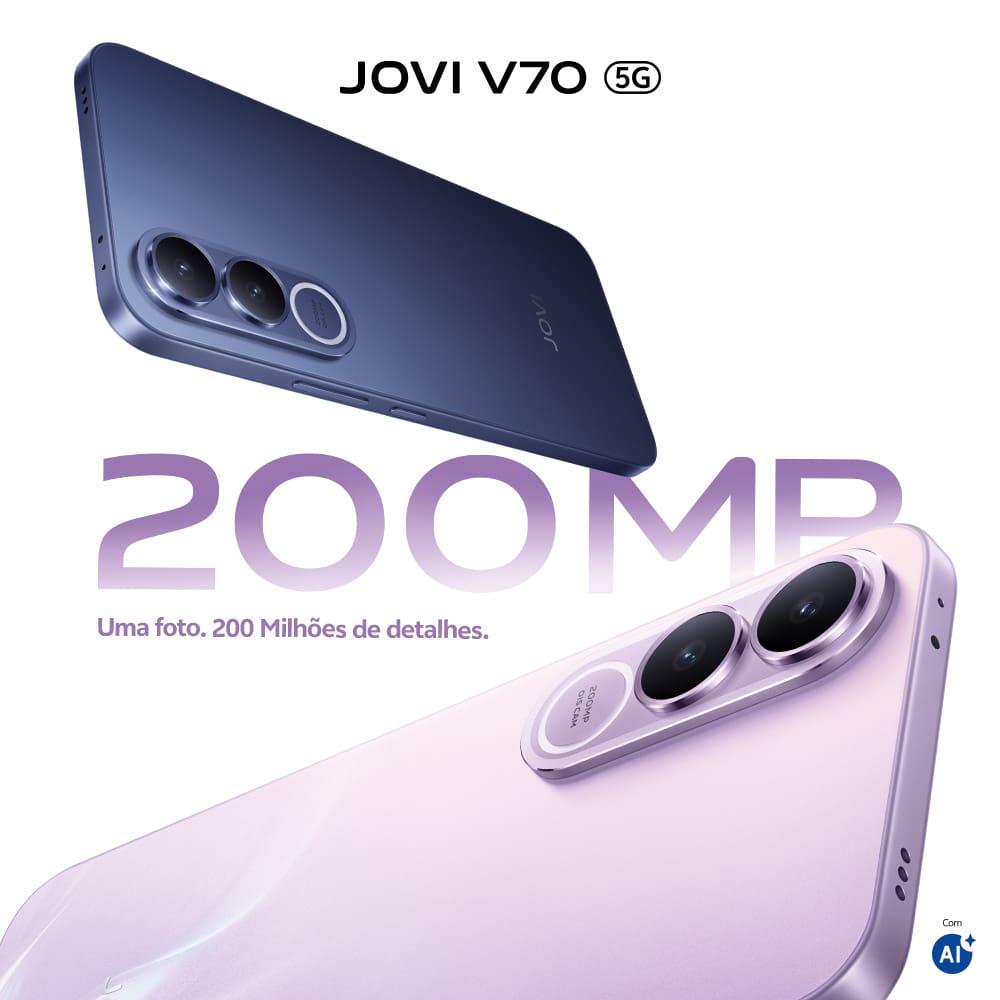 Smartphone JOVI V70 5G Tela 6.83" 256GB Câmera 200MP Bateria 7000mAh