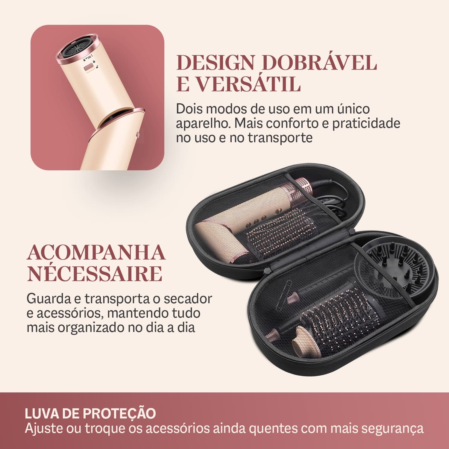 Secador Mondial SM-01-BLDC-CP 1500W Motor BLDC