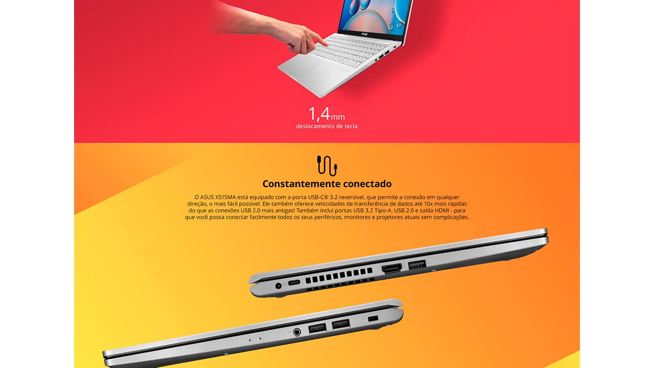 Notebook Asus X515MA-BR623X Dual Core 4GB 128GB 