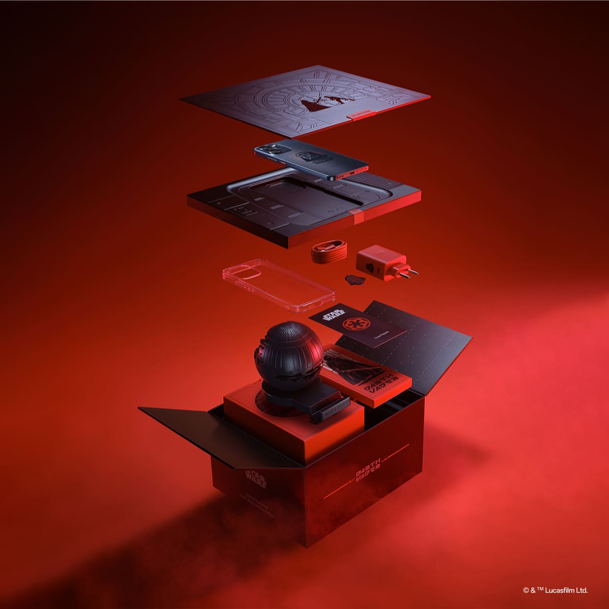 Smartphone OPPO Reno 14F Dark Side Edition 5G Tela 6,57" 256GB Câmera 50MP Preto