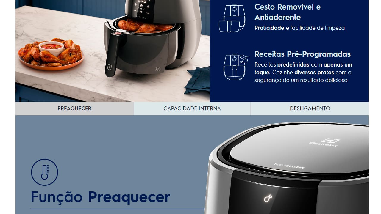 fritadeira-eletrica-air-fryer-electrolux-eaf20-3,2-litros-preta
