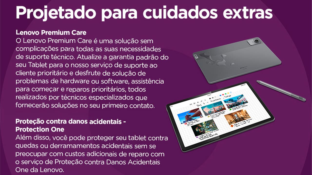 O Tablet Lenovo M11 é a companhia ideal para quem precisa de performance e praticidade no dia a dia. Equipado com o poderoso processamento do chip MediaTek Helio G88 (2,00 GHz) e 4GB de memória RAM, o modelo M11 se destaca pela possibilidade de realizar múltiplas tarefas de forma ágil, tudo isso, sem perder seu aspecto portátil, sendo leve e fácil de ser carregado.