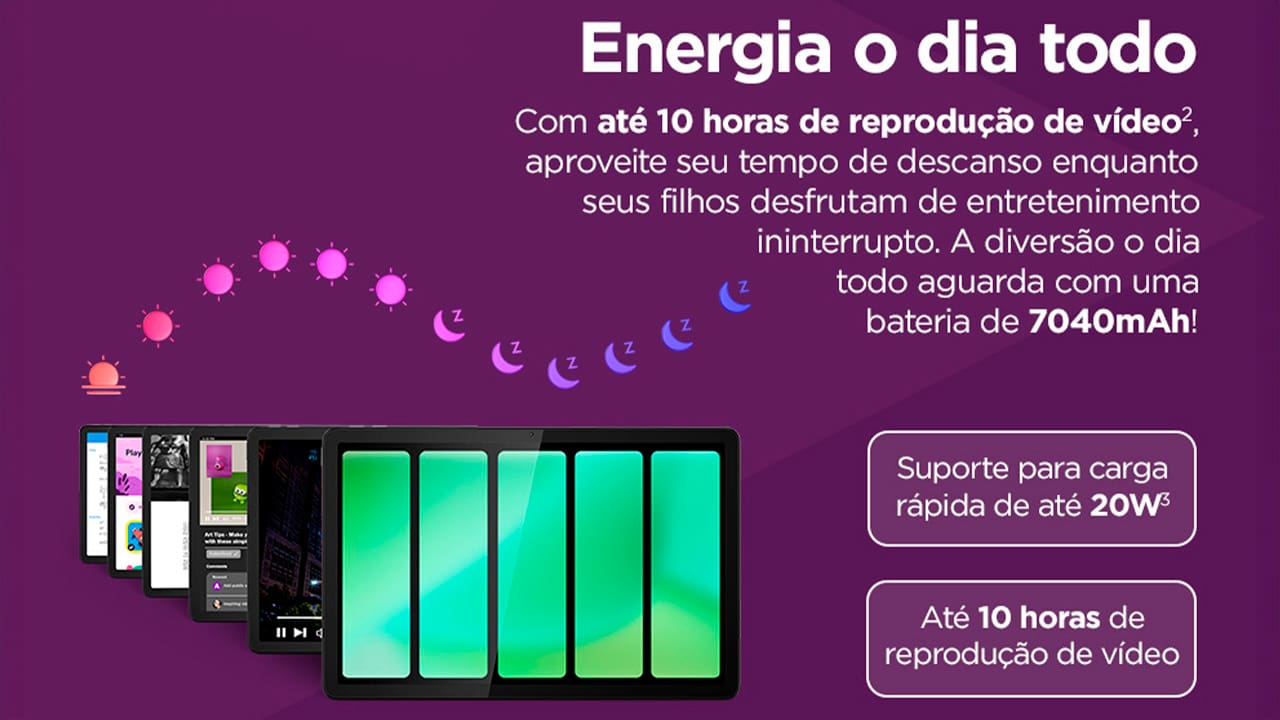 O Tablet Lenovo M11 é a companhia ideal para quem precisa de performance e praticidade no dia a dia. Equipado com o poderoso processamento do chip MediaTek Helio G88 (2,00 GHz) e 4GB de memória RAM, o modelo M11 se destaca pela possibilidade de realizar múltiplas tarefas de forma ágil, tudo isso, sem perder seu aspecto portátil, sendo leve e fácil de ser carregado.