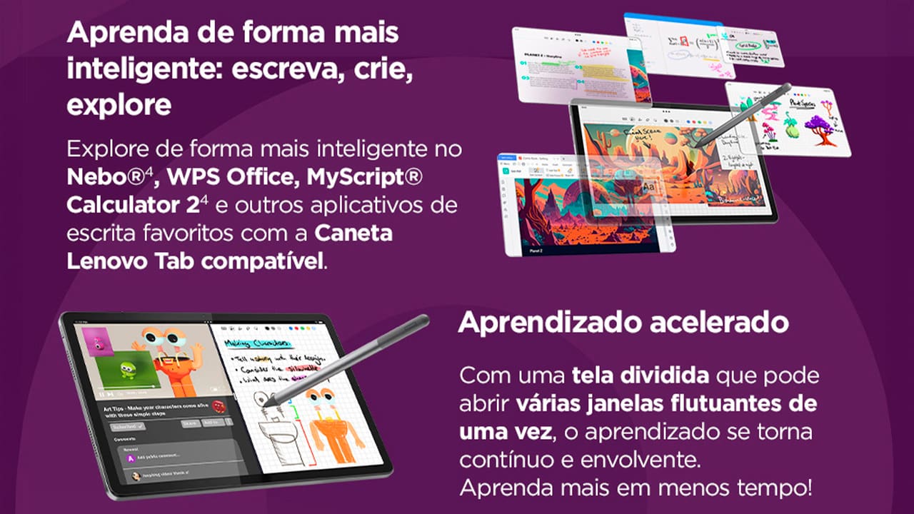 O Tablet Lenovo M11 é a companhia ideal para quem precisa de performance e praticidade no dia a dia. Equipado com o poderoso processamento do chip MediaTek Helio G88 (2,00 GHz) e 4GB de memória RAM, o modelo M11 se destaca pela possibilidade de realizar múltiplas tarefas de forma ágil, tudo isso, sem perder seu aspecto portátil, sendo leve e fácil de ser carregado.