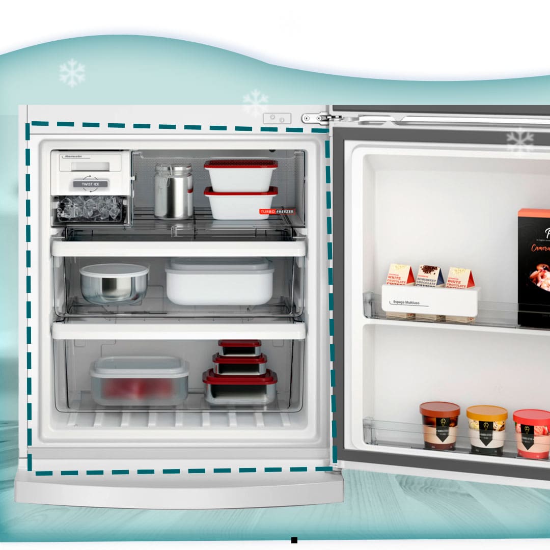 Refrigerador Brastemp Inverse interior