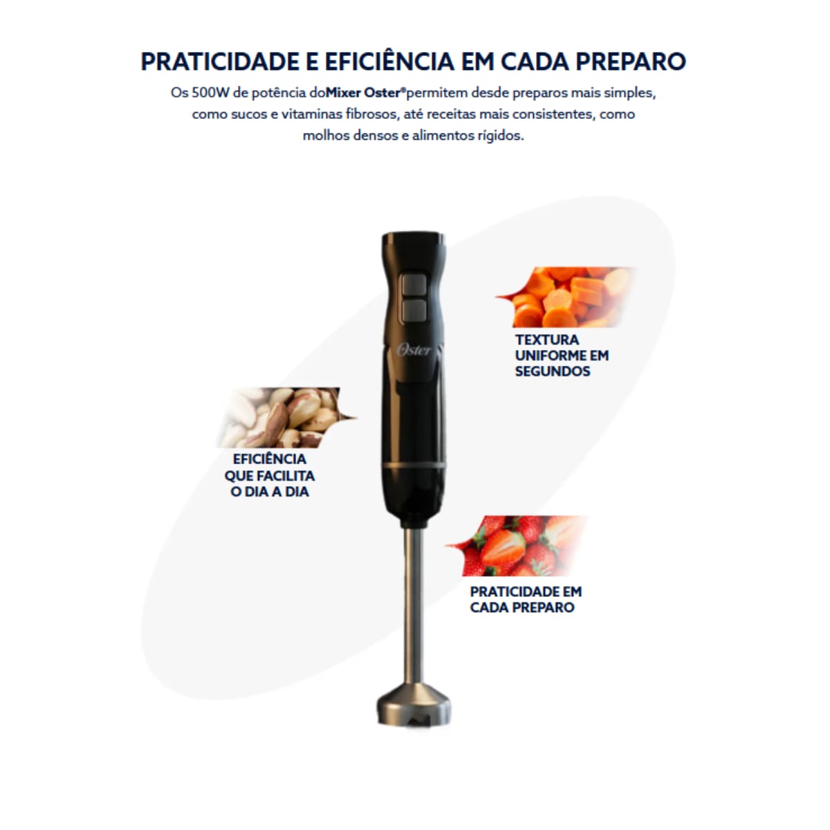 Mixer Oster Versátil Black Mixer 3 em 1 Lâminas em...
