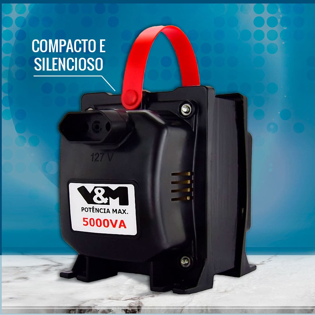 Autotransformador 5000VA Fiolux Bivolt 110V 220V inverso