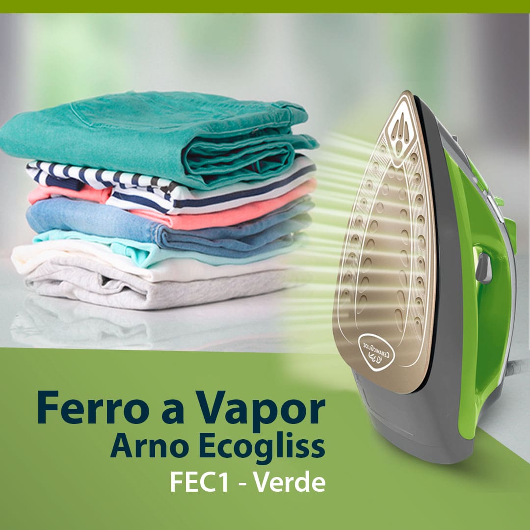 Ferro a Vapor Arno Ecogliss FEC1 - Verde