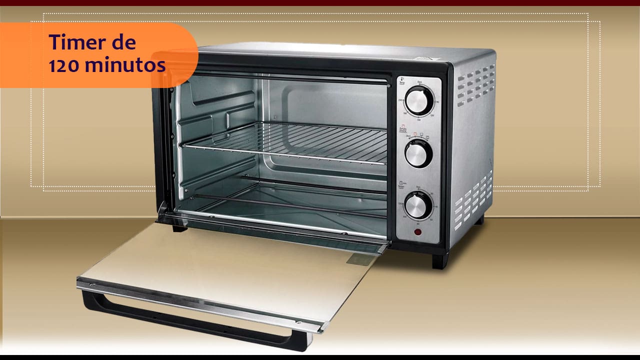 Forno elétrico detalhe de botões de funcionamento