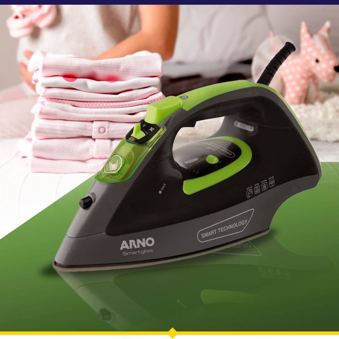 Ferro Vapor Arno Smartgliss FSC1 Cinza Verde 