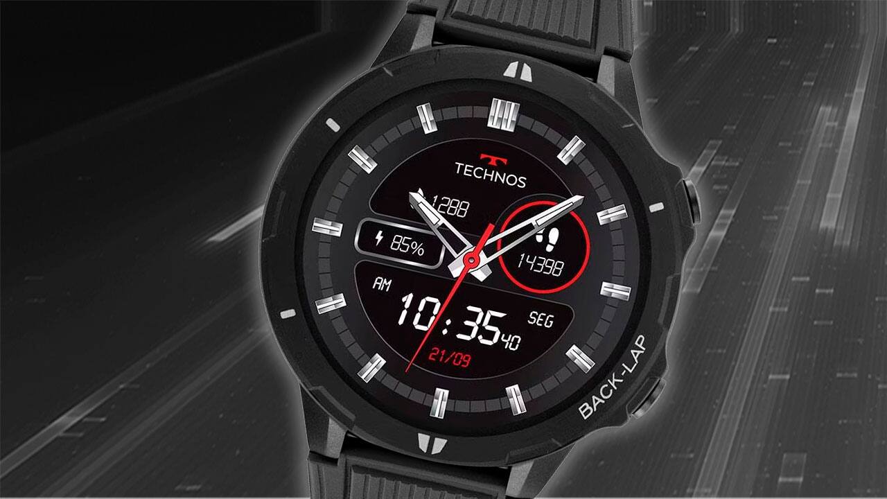 relógio Smartwatch Smartwatch Technos Connect Sports preto imagem frontal frente