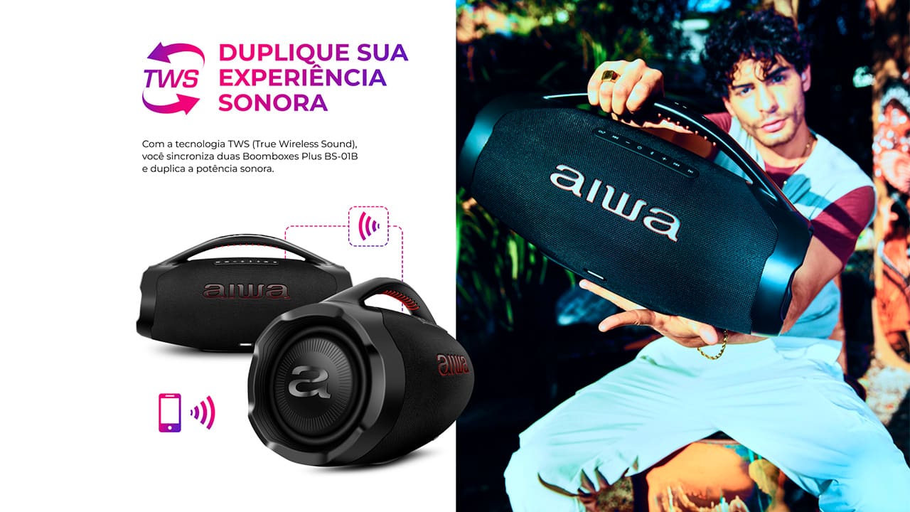 Som Potente e Cristalino. Sistema de 3 vias: 1 subwoofer, 2 midrange e 2 tweeters para graves profundos, médios nítidos e agudos cristalinos. 200W RMS de potência, radiadores passivos laterais para melhor propagação do som em todos os cantos do ambiente.