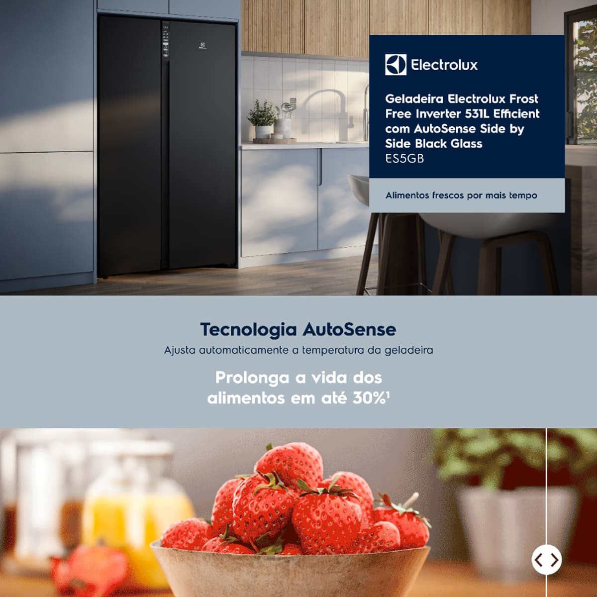 Geladeira Electrolux ES5GB Side By Side Inverter