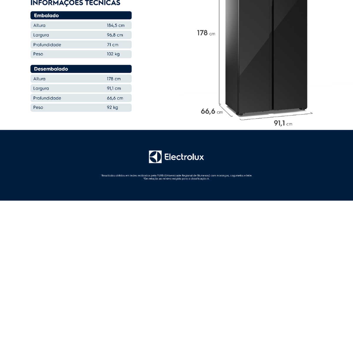 Geladeira Electrolux ES5GB Side By Side Inverter