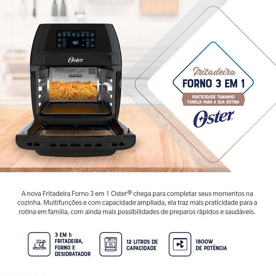 FRIT ELET OSTER OVEN OFRT780 12L PT 110V