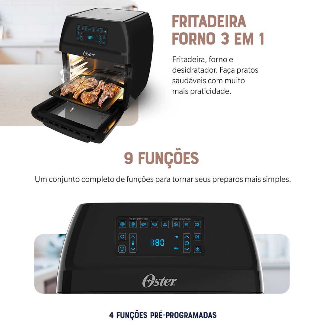 FRIT ELET OSTER OVEN OFRT780 12L PT 110V