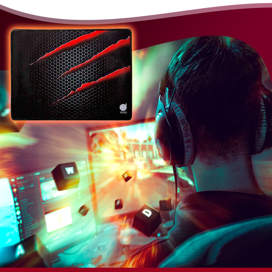 Mouse Pad Gamer Dazz Nightmare Speed medidas base emborrachada  