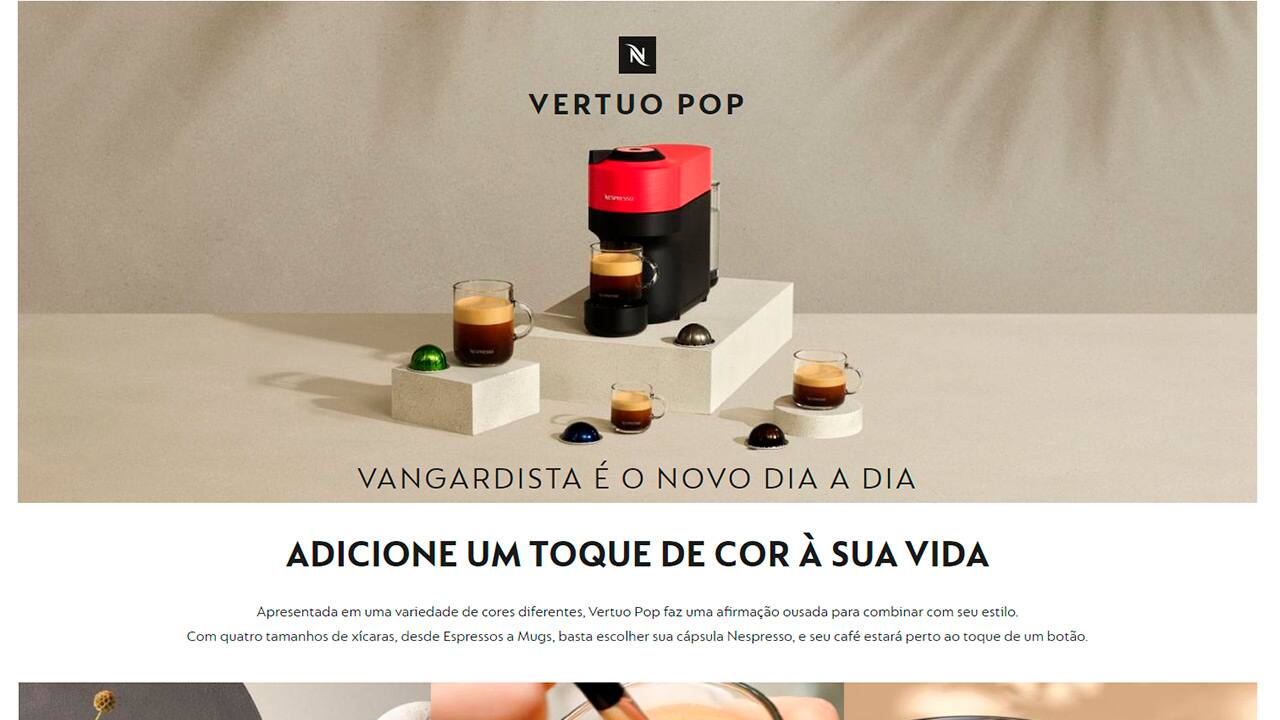 Máquina Café Nespresso Vertuo Pop