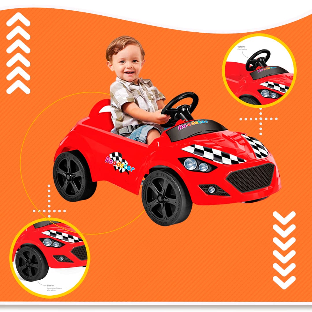 Carro Pedal Bandeirante Roadster 