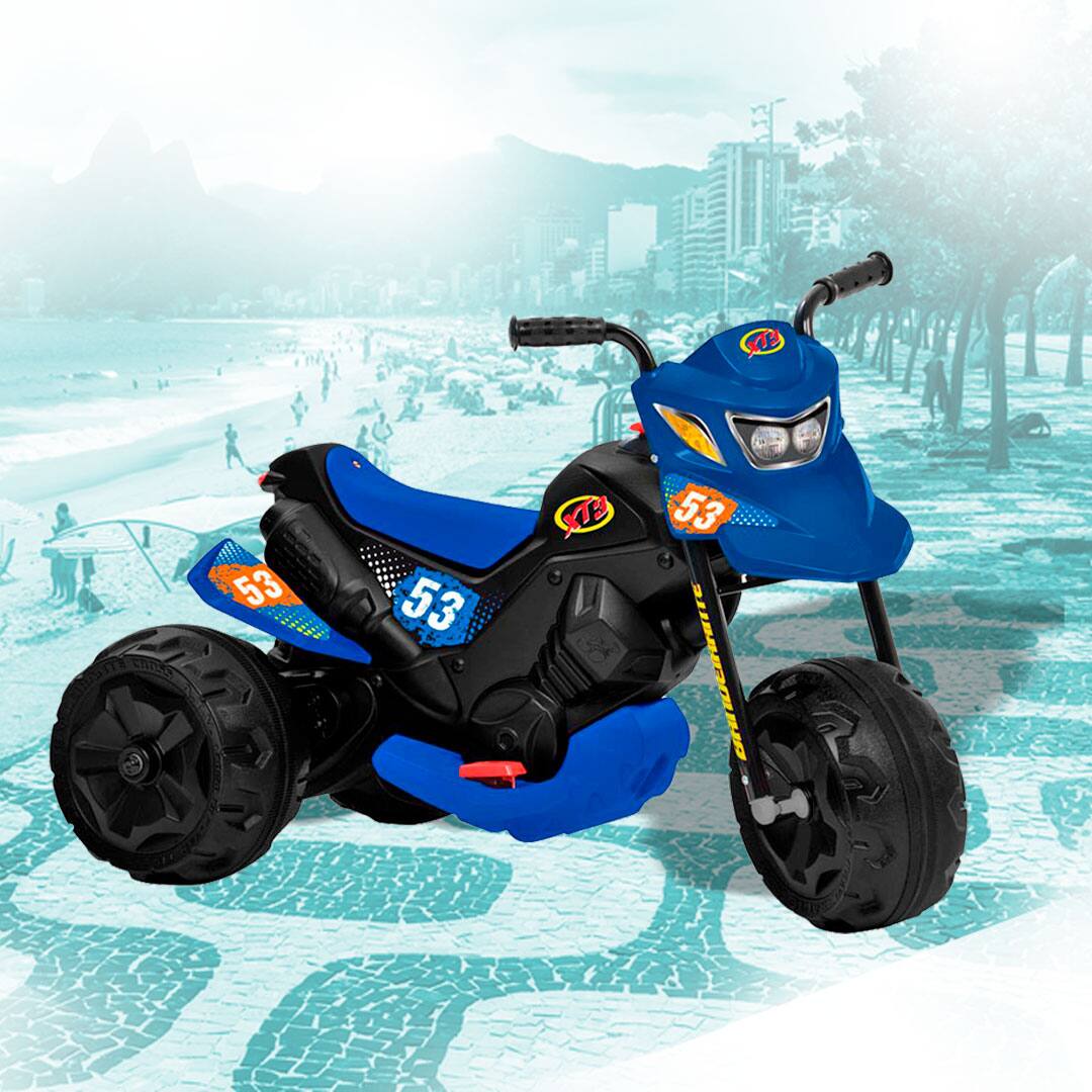 Moto Elétrica XT3 Bandeirante 6V Azul Preta