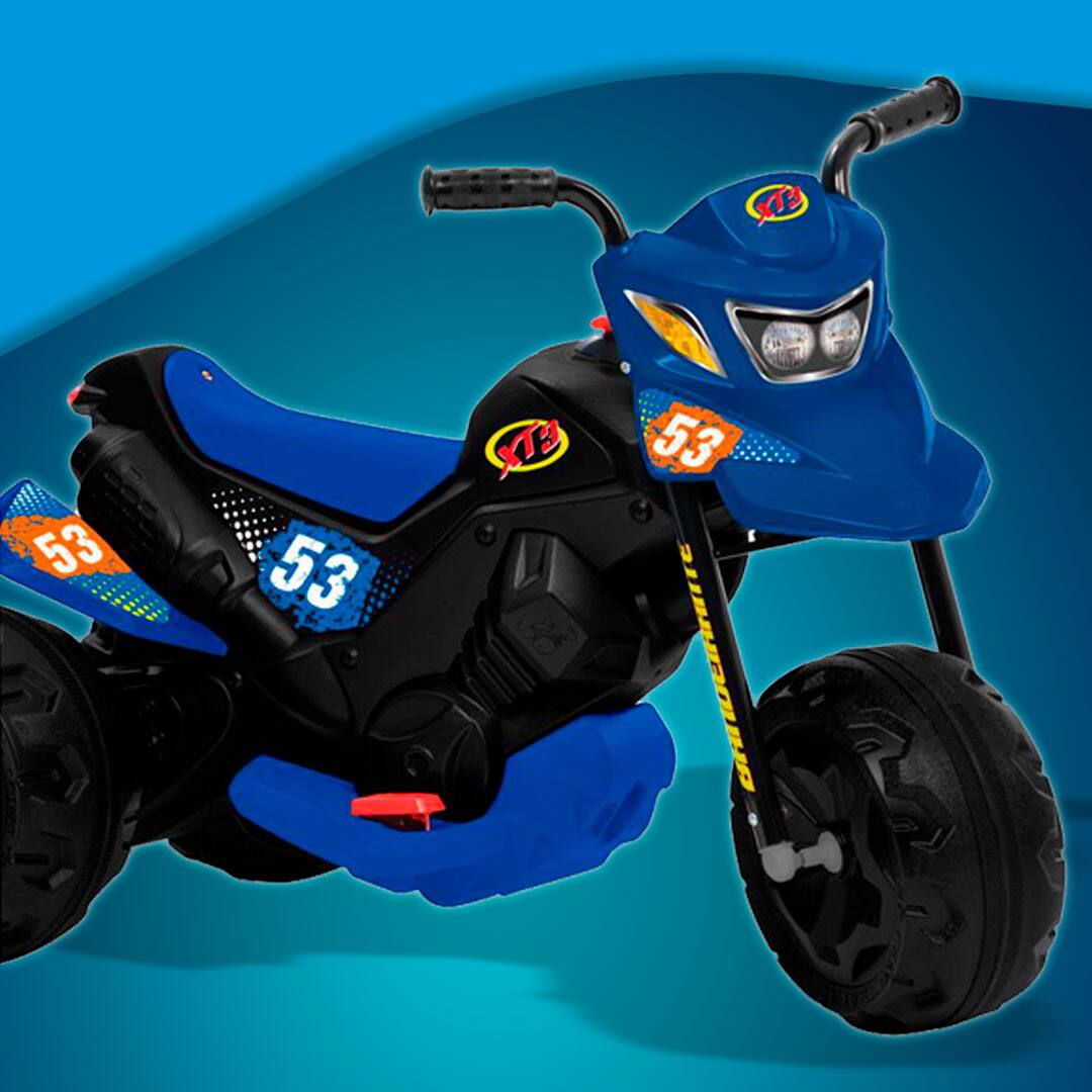 Moto Elétrica XT3 Bandeirante 6V Azul Preta