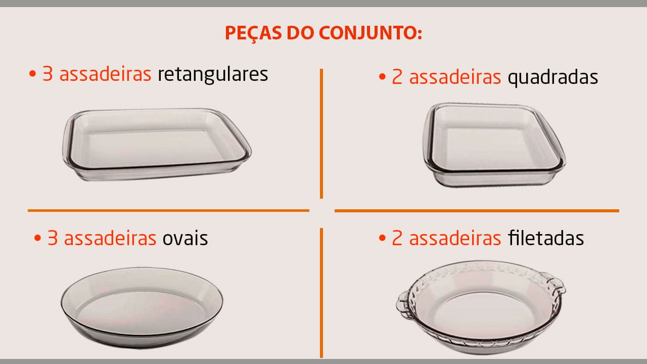 Conjunto Assadeiras Refratárias Marinex