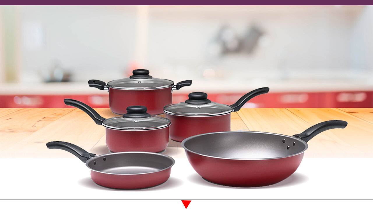 Conjunto de Panelas Ruby da Brinox Vermelho