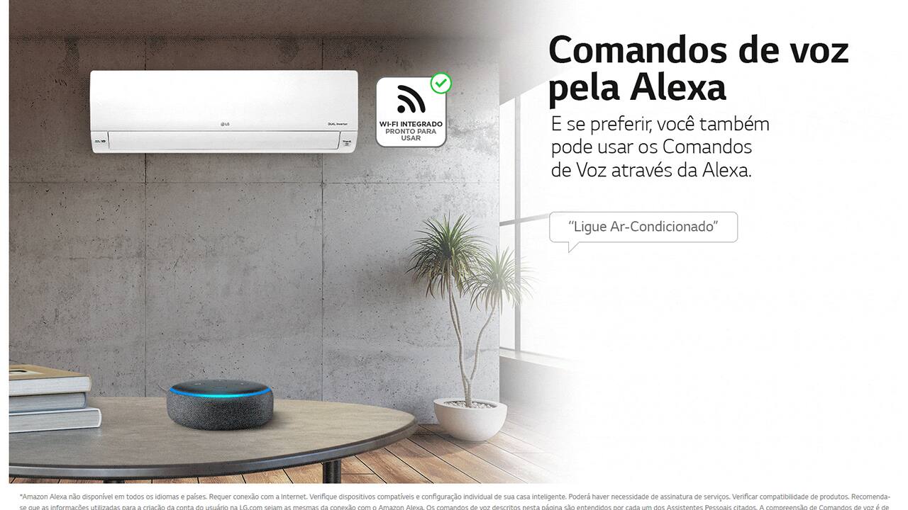 Ar Condicionado Split LG DUAL Inverter Voice 9.000, Frio, 127V