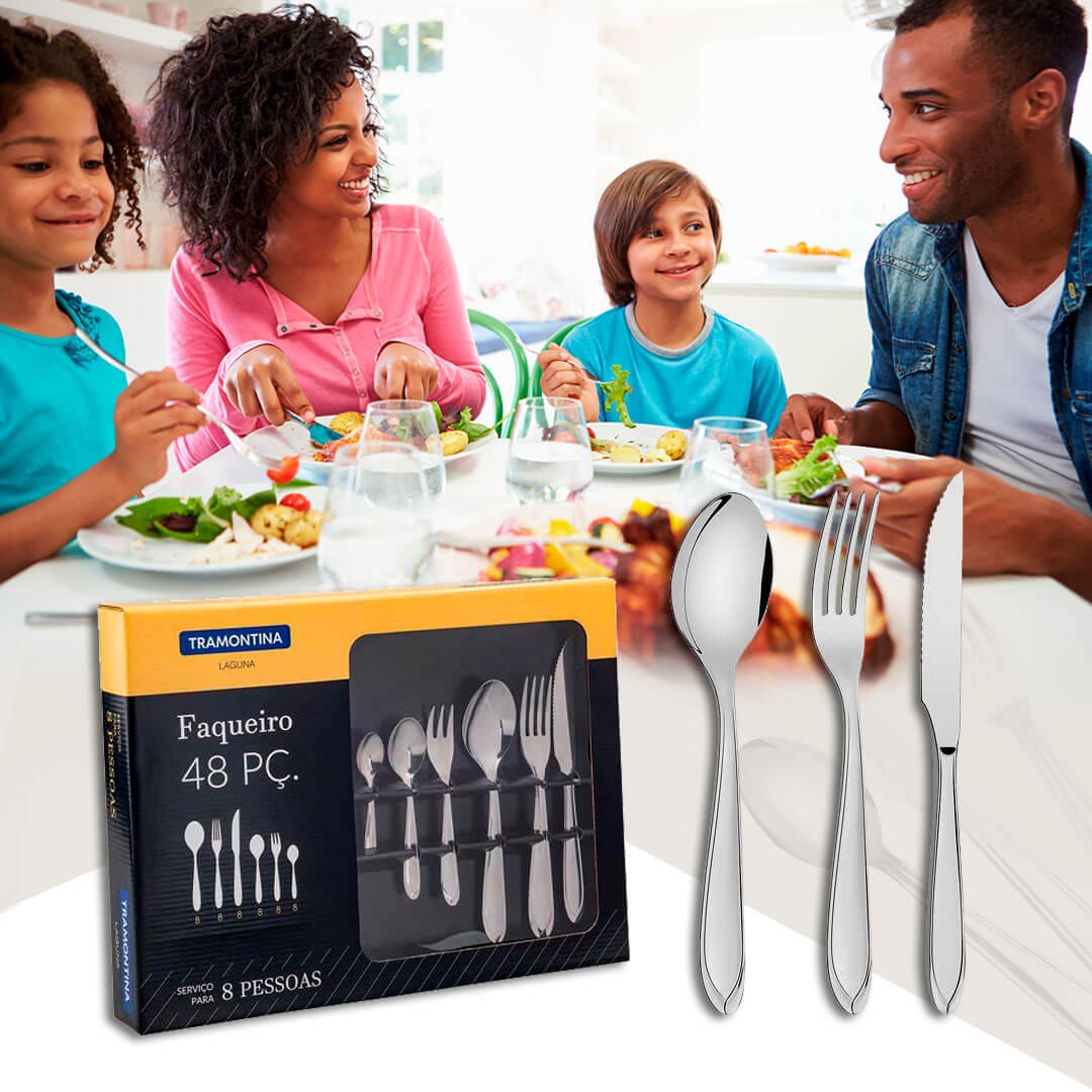 Faqueiro Tramontina Laguna Inox – 48 Peças