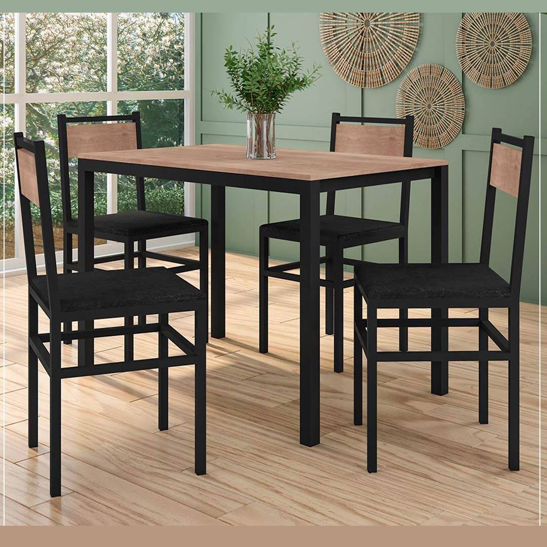 Conjunto Mesa Cadeiras Jantar Fabone Conceito