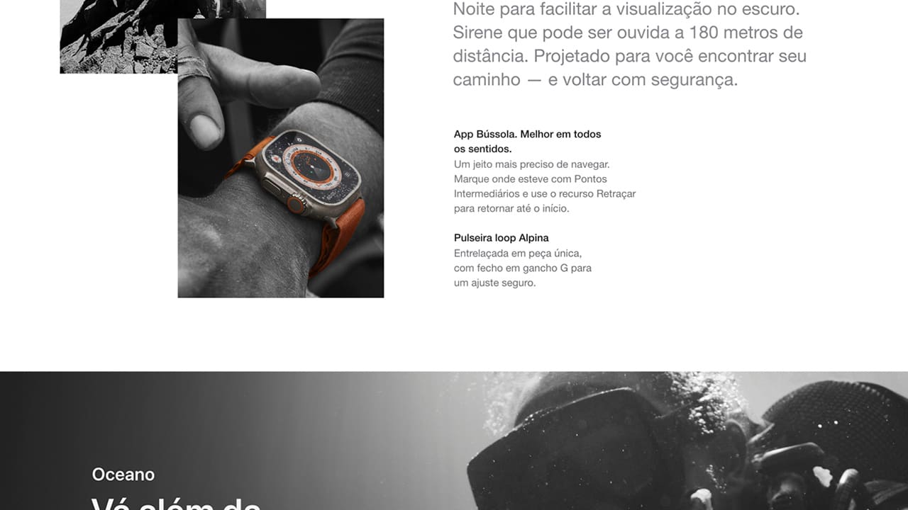 Apple Watch Ultra GPS CEL 49 mm Preta Cinza M/G